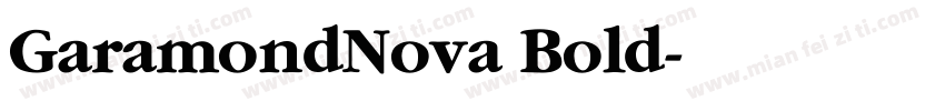 GaramondNova Bold字体转换
